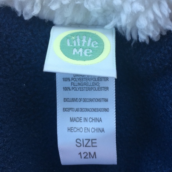 Little Me Baby Blue Jacket with Fleece Lining - Picture 12 of 12